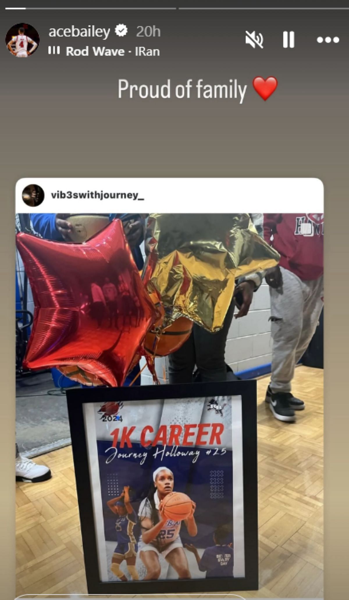 Rutgers’ Ace Bailey drops 3-word response for Journey Holloway’s high school record (Image: IG/acebailey)